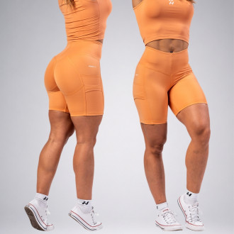NEBBIA - Cyklistické šortky s vysokým pasem ELITE 467 (orange)