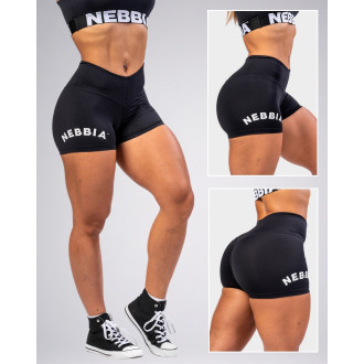 NEBBIA - Šortky s vysokým pasem GYM HERO 582 (black)