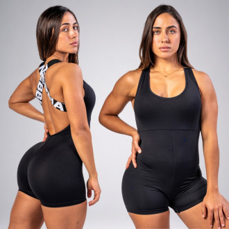 NEBBIA - Sportovní overal krátký GYM RAT 287 (black)