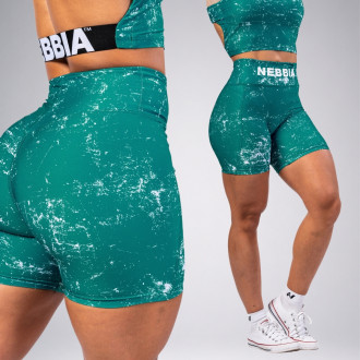 NEBBIA - Leginové šortky s vysokým pasem HAMMIES 615 (green)