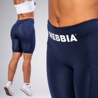 NEBBIA - Cyklistické šortky s vysokým pasem GYM THERAPY 628 (dark blue)