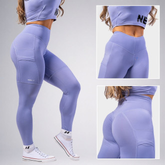 NEBBIA - Legíny s vysokým pasem LEG DAY GOALS 248 (light purple)