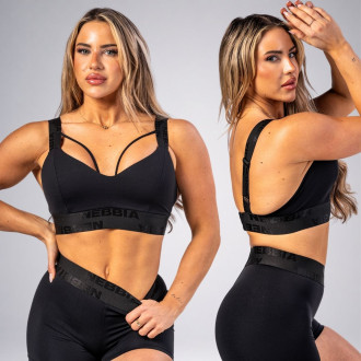 NEBBIA - Sportovní podprsenka vyztužená 844 (black)