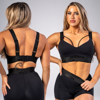 NEBBIA - Sportovní podprsenka vyztužená 844 (black)