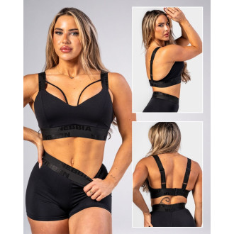NEBBIA - Sportovní podprsenka vyztužená 844 (black)