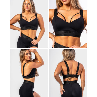 NEBBIA - Sportovní podprsenka vyztužená 844 (black)