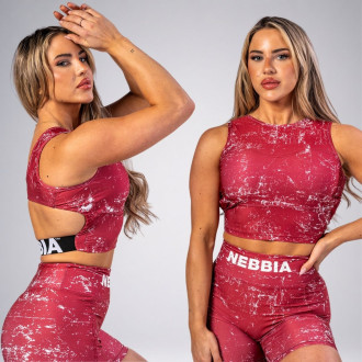 NEBBIA - Crop top tílko ROUGH GIRL 617 (red)