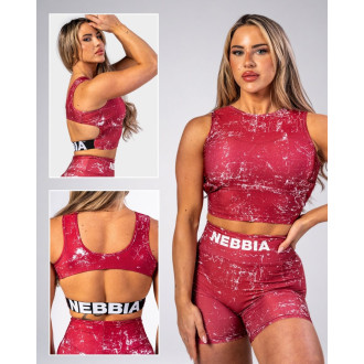 NEBBIA - Crop top tílko ROUGH GIRL 617 (red)