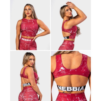 NEBBIA - Crop top tílko ROUGH GIRL 617 (red)