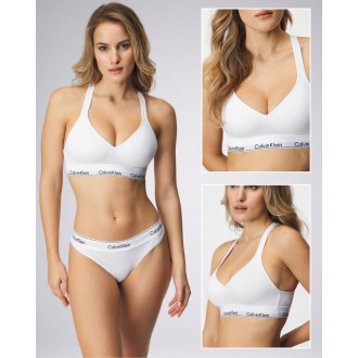 Calvin Klein - Sportovní podprsenka vyztužená (bílá) QF1654E-100