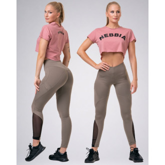 NEBBIA - Crop Top Volný Fit and Sporty 583 (old rose)
