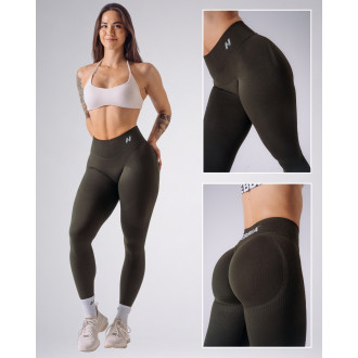 NEBBIA - High-waist push-up legíny POWER 888 (dark green)