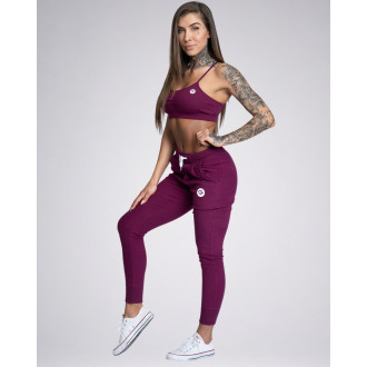 Gym Glamour - Sportovní tepláky dámské (blueberry) GG116