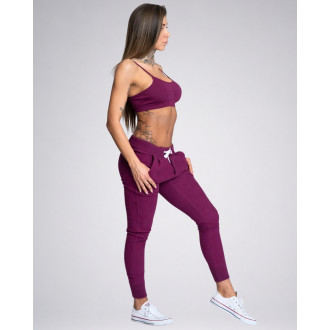 Gym Glamour - Sportovní tepláky dámské (blueberry) GG116