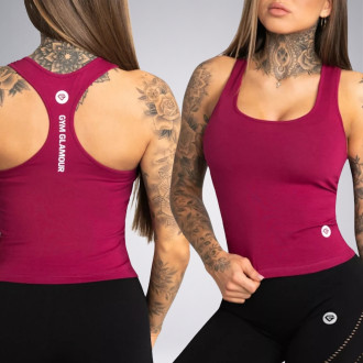 Gym Glamour - Dámské tílko BEET RED (SS21-GGTTBR)