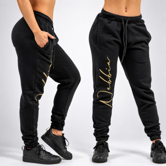 NEBBIA - Dámské volné tepláky 846 (black-gold)