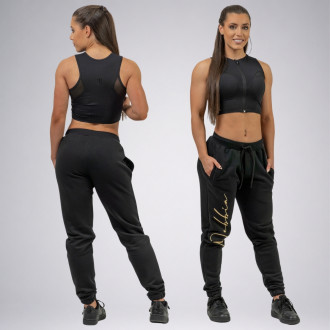 NEBBIA - Dámské volné tepláky 846 (black-gold)