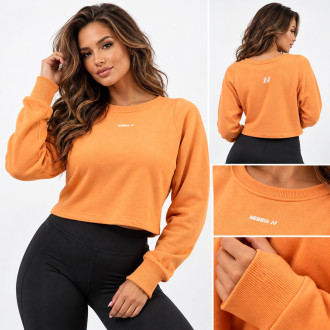 NEBBIA - Crop mikina GYM SPIRIT 483 (orange)