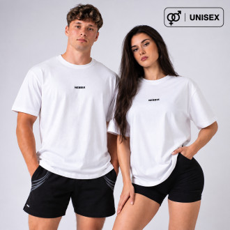 NEBBIA - Unisex oversized tričko GYM ESSENTIALS 382 (white)
