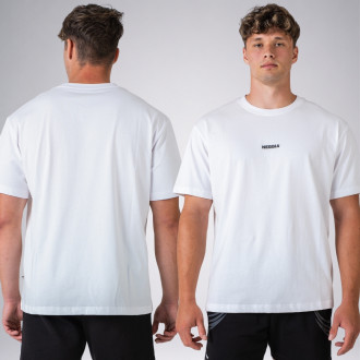 NEBBIA - Unisex oversized tričko GYM ESSENTIALS 382 (white)