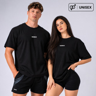 NEBBIA - Unisex oversized tričko GYM ESSENTIALS 382 (black)