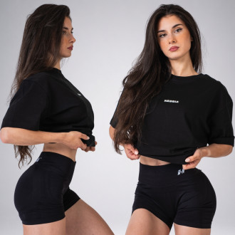 NEBBIA - Unisex oversized tričko GYM ESSENTIALS 382 (black)