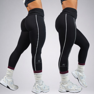 NEBBIA - Half-seamless legíny BLOCK 97 (886) (black)