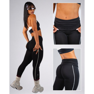 NEBBIA - Half-seamless legíny BLOCK 97 (886) (black)
