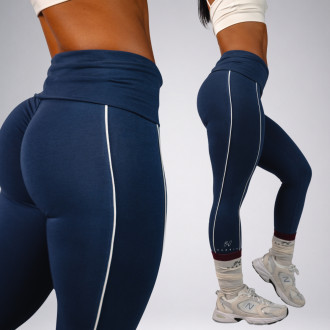 NEBBIA - Half-seamless legíny BLOCK 97 (886) (dark blue)