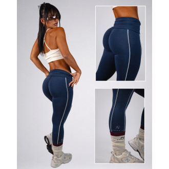 NEBBIA - Half-seamless legíny BLOCK 97 (886) (dark blue)