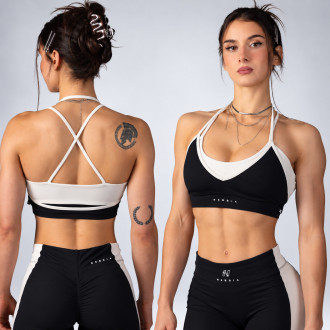 NEBBIA - Medium support sportovní podprsenka BLOCK 97 (907) (black)