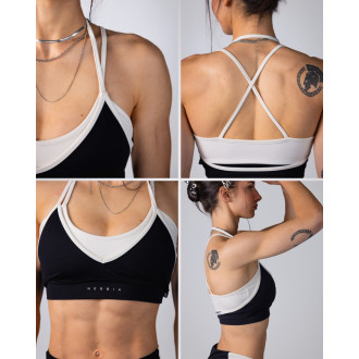 NEBBIA - Medium support sportovní podprsenka BLOCK 97 (907) (black)