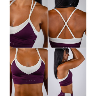 NEBBIA - Medium support sportovní podprsenka BLOCK 97 (907) (bordo)