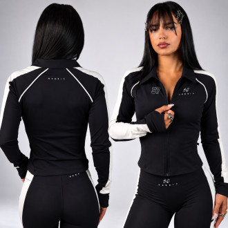 NEBBIA - Dámská mikina na zip BLOCK 97 (909) (black)