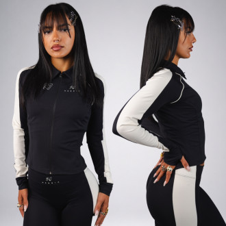 NEBBIA - Dámská mikina na zip BLOCK 97 (909) (black)