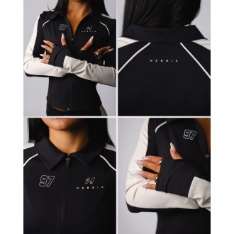 NEBBIA - Dámská mikina na zip BLOCK 97 (909) (black)