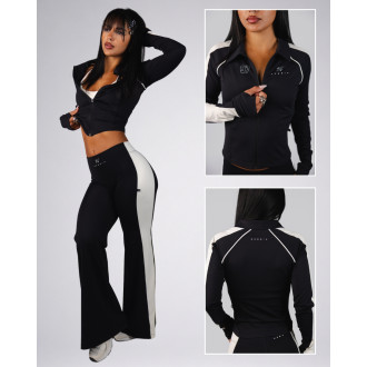 NEBBIA - Dámská mikina na zip BLOCK 97 (909) (black)