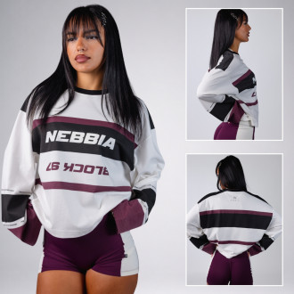 NEBBIA - Dámské Y2K triko s dlouhým rukávem BLOCK 97 (916) (cream)