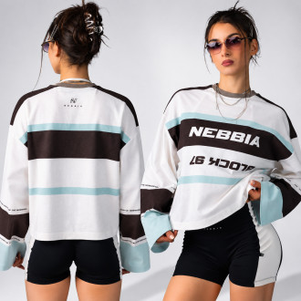 NEBBIA - Dámské Y2K triko s dlouhým rukávem BLOCK 97 (916) (dark brown)