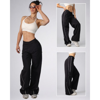 NEBBIA - Dámské šusťákové parachute kalhoty BLOCK 97 (920) (black)