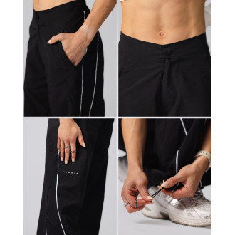 NEBBIA - Dámské šusťákové parachute kalhoty BLOCK 97 (920) (black)