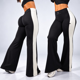 NEBBIA - Wide leg legíny BLOCK 97 (875) (black)