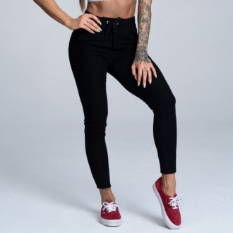 Gym Glamour - Sportovní tepláky dámské (black) GG115