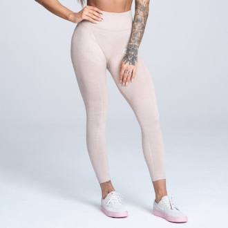 Gym Glamour - Bezešvé fitness legíny (beige) GG114