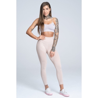 Gym Glamour - Bezešvé fitness legíny (beige) GG114