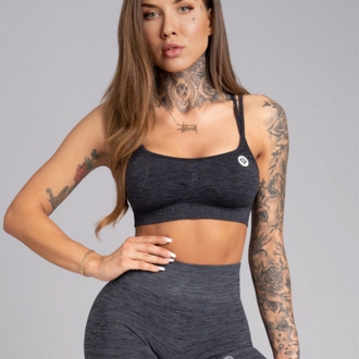 Gym Glamour - Fitness podprsenka Seamless (grey melange) GG1212