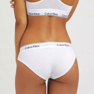Calvin Klein - Bavlněné kalhotky klasické (bílá) F3787E-100