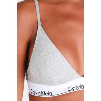 Calvin Klein - Výprodej trojúhelníková podprsenka (šedá) QF1061E-020