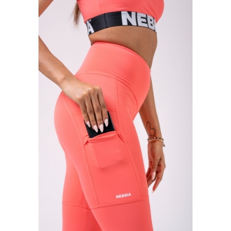 NEBBIA - Legíny High Waist FIT&SMART 505 (peach)