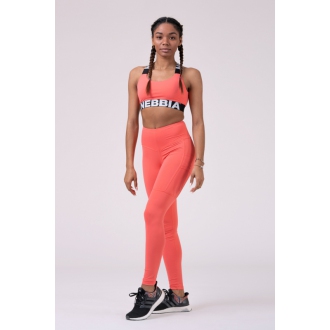 NEBBIA - Legíny High Waist FIT&SMART 505 (peach)